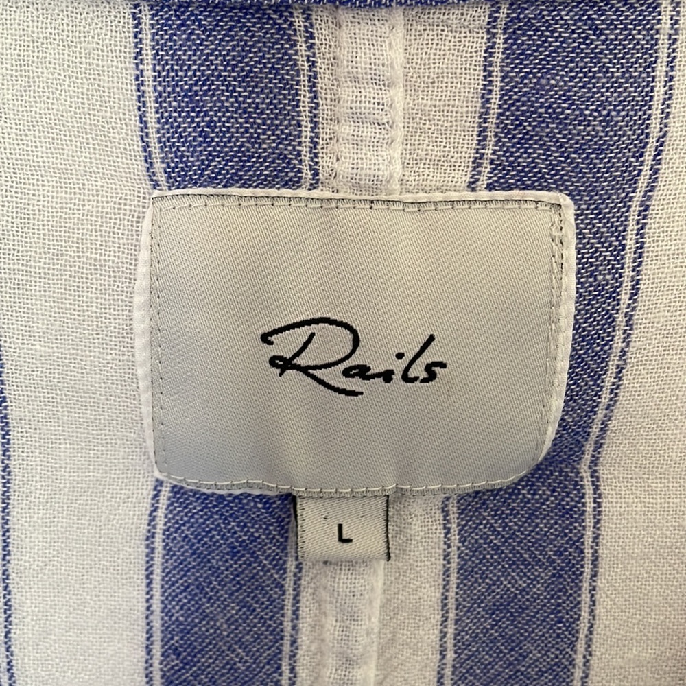 Rails Thea Pacifica Stripe Top Large Coastal Beachy - Picture 4 of 6